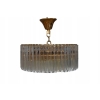 Kryształowa Lampa Wisząca - Żyrandol Złoty Lampion Sufitowy Kryształy Brąz