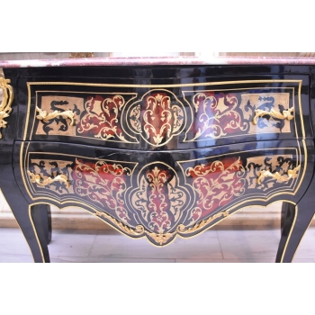 Królewska Komoda Szafa Boulle - Liczne Zdobienia Drewno + Brąz - UNIKAT