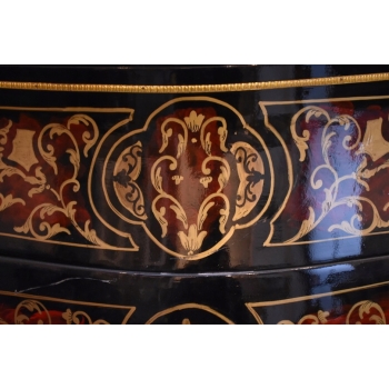 Królewska Komoda Szafa Boulle - Liczne Zdobienia Drewno + Brąz - UNIKAT