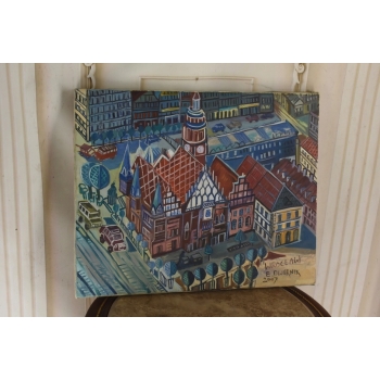 E. DWURNIK 2007 - Rynek Wrocławski - Miasto Wrocław - Obraz Pejzaż Sztuka