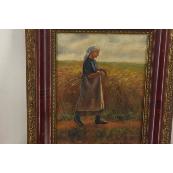 Józef Chełmoński - Pejzaż Polskiej Wsi - Kobiety w Polu - Obraz Olejny