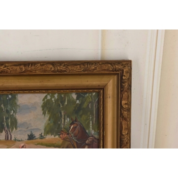 Wojciech Kossak - Spotkanie z Ułanem - Polski Stary Obraz Olejny