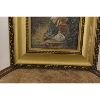 Józef Chełmoński - Kobieta Przy Kapliczce - Religijny Obraz Olejny