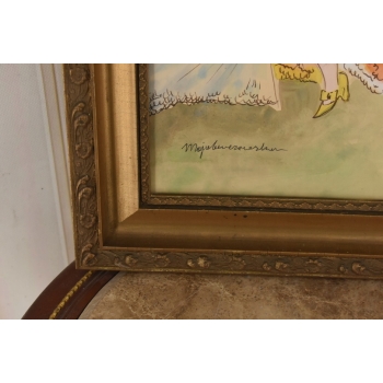 Maja Berezowska - Podwieczorek Arystokracji - Akwarela Na Papierze Obraz