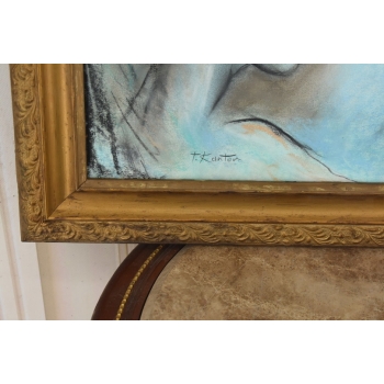 Tadeusz Kantor - Abstrakcja Zakochani - Bolesne Pożegnanie - Obraz Pastel