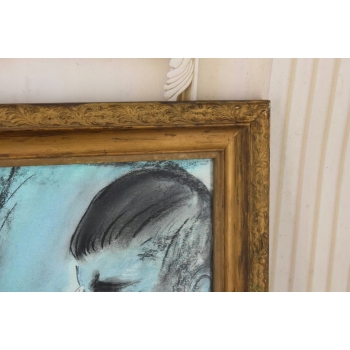 Tadeusz Kantor - Abstrakcja Zakochani - Bolesne Pożegnanie - Obraz Pastel