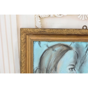 Tadeusz Kantor - Abstrakcja Zakochani - Bolesne Pożegnanie - Obraz Pastel