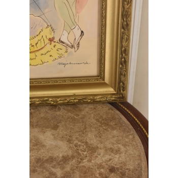 Maja Berezowska - Zakochani - Koncert Na Harfie Akwarela Na Papierze Obraz