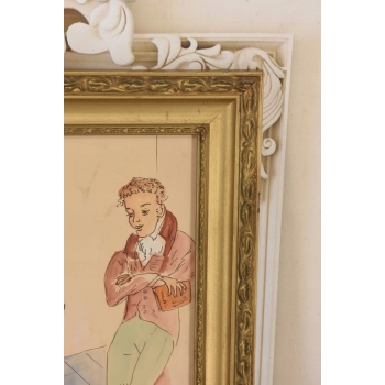 Maja Berezowska - Zakochani - Koncert Na Harfie Akwarela Na Papierze Obraz