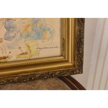 Maja Berezowska - Kochankowie - Wróżby z Kart - Akwarela Na Papierze Obraz