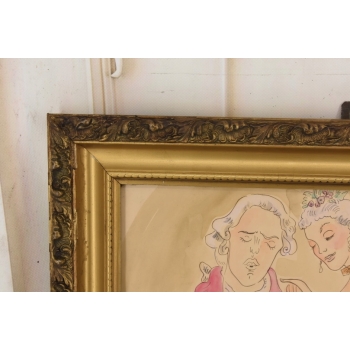 Maja Berezowska - Kochankowie - Wróżby z Kart - Akwarela Na Papierze Obraz