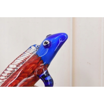 Szkło Murano Style - Kolorowy Legwan Kameleon - Figura Rzeźba Ozdoba