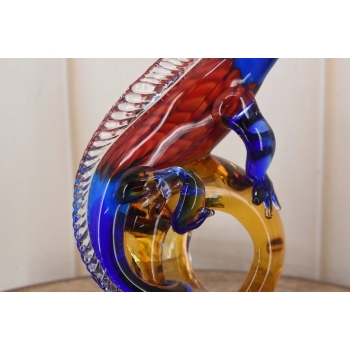Szkło Murano Style - Kolorowy Legwan Kameleon - Figura Rzeźba Ozdoba