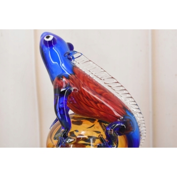 Szkło Murano Style - Kolorowy Legwan Kameleon - Figura Rzeźba Ozdoba