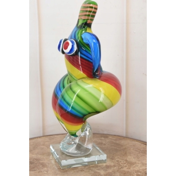 Szkło Murano Style - Kolorowa Pulchna Kobieta - Figura Rzeźba - Dekoracja