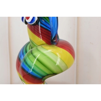 Szkło Murano Style - Kolorowa Pulchna Kobieta - Figura Rzeźba - Dekoracja
