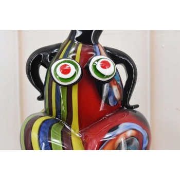 Szkło Murano Style - Kolorowa Pulchna Kobieta - Figura Rzeźba - Dekoracja