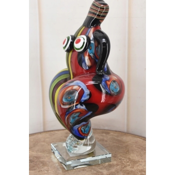 Szkło Murano Style - Kolorowa Pulchna Kobieta - Figura Rzeźba - Dekoracja