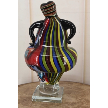 Szkło Murano Style - Kolorowa Pulchna Kobieta - Figura Rzeźba - Dekoracja