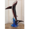 Szkło Murano Style - Kolorowy Wieloryb - Figura Rzeźba Ozdoba