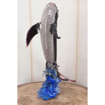 Szkło Murano Style - Kolorowy Wieloryb - Figura Rzeźba Ozdoba