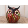 Szkło Murano GLASS - Kolorowa Mała Sówka - Sowa Mądra Głowa - Prezent