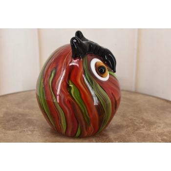 Szkło Murano GLASS - Kolorowa Mała Sówka - Sowa Mądra Głowa - Prezent