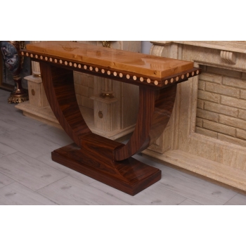 Drewniana Konsola Stolik Styl Art Deco - Komoda - Pomocnik - Dekor Unikat