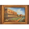 Miasto Przy Wodzie Włoski Pejzaż - Rzeka w Wenecji - Obraz Olejny