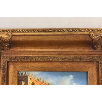 Miasto Przy Wodzie Włoski Pejzaż - Rzeka w Wenecji - Obraz Olejny