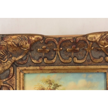 Letni Pejzaż - Spacer Przez Las - Lato Drzewa - Obraz Olejny - Złota Rama