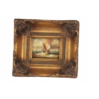 Wzburzone Morze - Statek w Czasie Sztormu - Marynistyczny Obraz Olejny