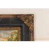 Miasto Przy Wodzie - Rzeka w Wenecji - Obraz Olejny Złoto Czarna Rama