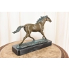 Kłusujący Piękny Koń - Konik Patyna - Figura Z Brązu - Dekoracja Prezent