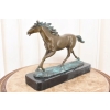 Kłusujący Piękny Koń - Konik Patyna - Figura Z Brązu - Dekoracja Prezent
