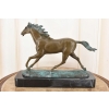 Kłusujący Piękny Koń - Konik Patyna - Figura Z Brązu - Dekoracja Prezent