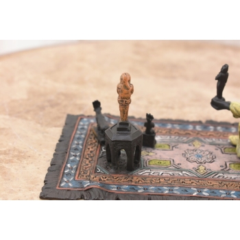 Arabski Kupiec Na Dywanie - Rzeźba Figura z Brązu - Kolekcja Styl Vienna