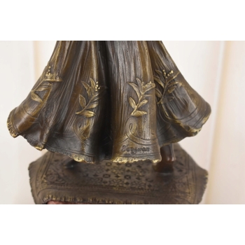 Orientalna Tancerka Victoria - Kobieta z Mieczem - Figura Rzeźba z Brązu
