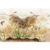 Porcelanowa Patera Secesja - Biała Misa - Kwiaty - Porcelana + Brąz