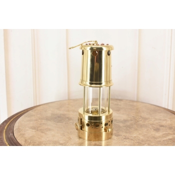 Mosiężna Lampa Naftowa - Górniczka - Lampion Mosiądz - Vintage