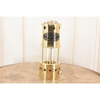 Mosiężna Lampa Naftowa - Górniczka - Lampion Mosiądz - Vintage