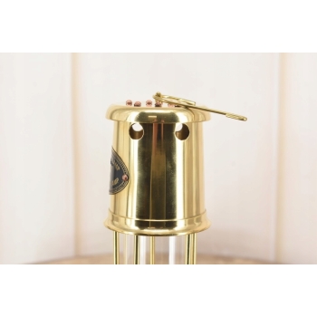 Mosiężna Lampa Naftowa - Górniczka - Lampion Mosiądz - Vintage