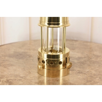 Mosiężna Lampa Naftowa - Górniczka - Lampion Mosiądz - Vintage