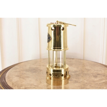 Mosiężna Lampa Naftowa - Górniczka - Lampion Mosiądz - Vintage