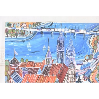 E. DWURNIK 2018 - ZAMEK WAWEL - Miasto KRAKÓW - Obraz Pejzaż Sztuka