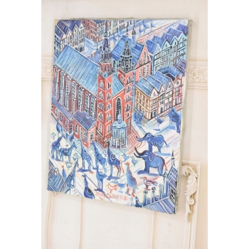 E. DWURNIK 2018 - KOŚCIÓŁ MARIACKI - Miasto KRAKÓW - Obraz Pejzaż Sztuka