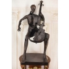 Wielka Modernistyczna Wiolonczelistka Kobieta z Wiolonczelą Figura z Brązu