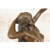 113cm Kobieta w Sukni - Nimfa Akt - Wielka Figura z Brązu - Rzeźba