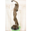 113cm Kobieta w Sukni - Nimfa Akt - Wielka Figura z Brązu - Rzeźba
