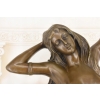 113cm Kobieta w Sukni - Nimfa Akt - Wielka Figura z Brązu - Rzeźba